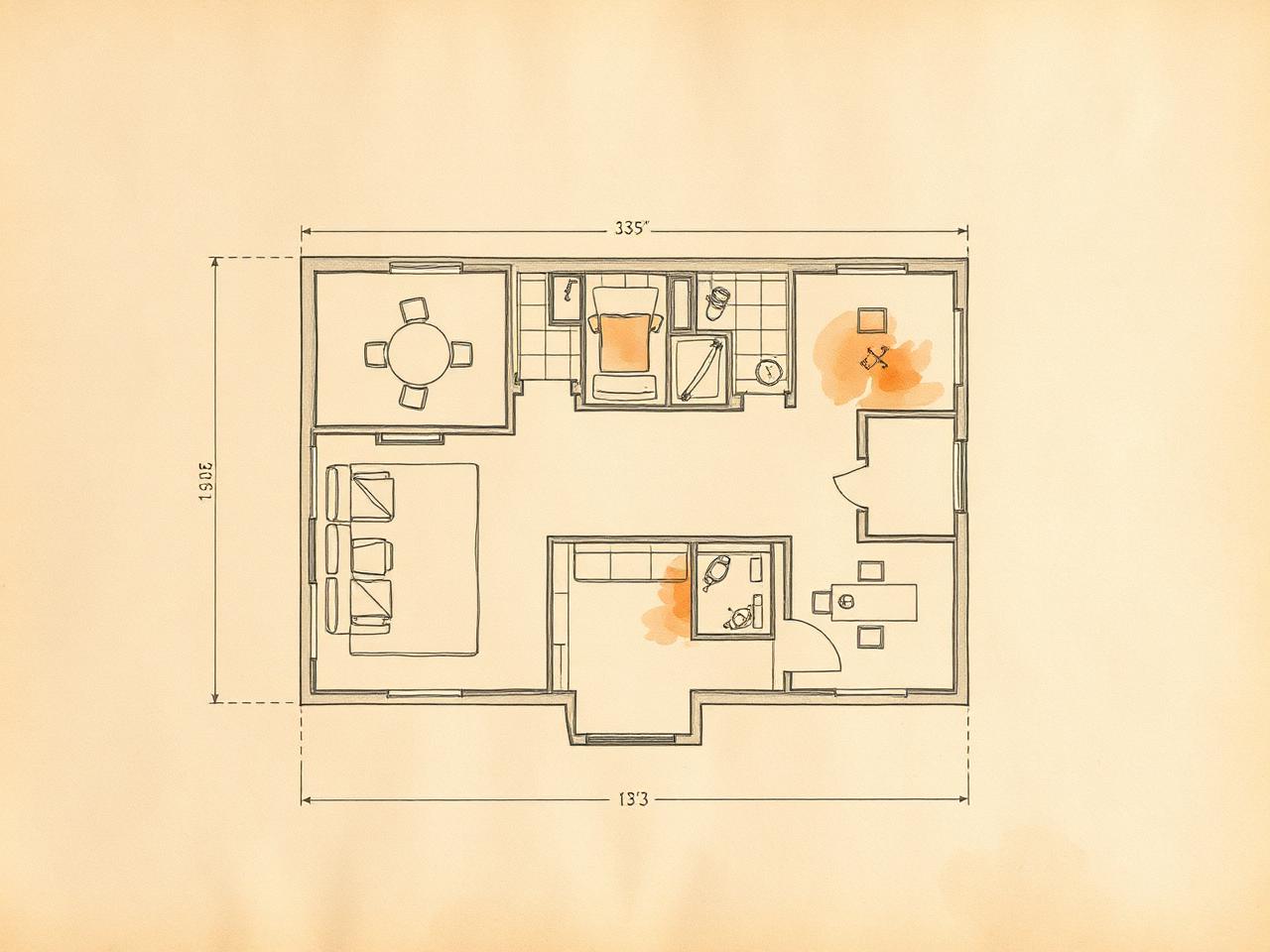Skizze Grundriss